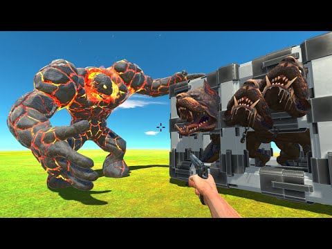 Rescue Three Headed Dog and Defeat LavaBoy - Animal Revolt Battle Simulator