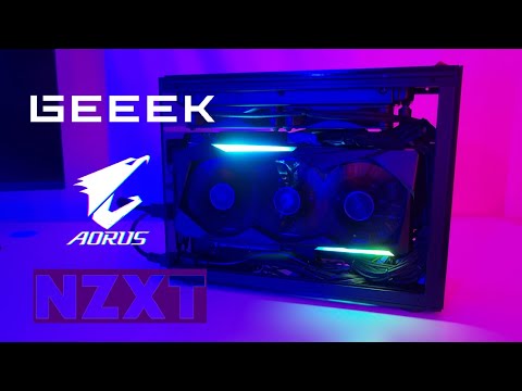 GEEEK A60 PLUS ITX 미니 케이스 AORUS MASTER RTX3070 , NZXT X53, CORSAIR SF750,  G.SKILL,