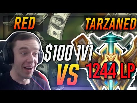 REDMERCY VS TARZANED (RANK 1 S6) | $100 1v1 SHOWDOWN!! - League of Legends