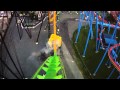 HD First Row POV Green Lantern Stand Up To Your Fear Roller Coaster Six Flags Great Adventure