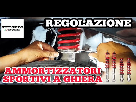 Adjusting sports coilover shock absorbers