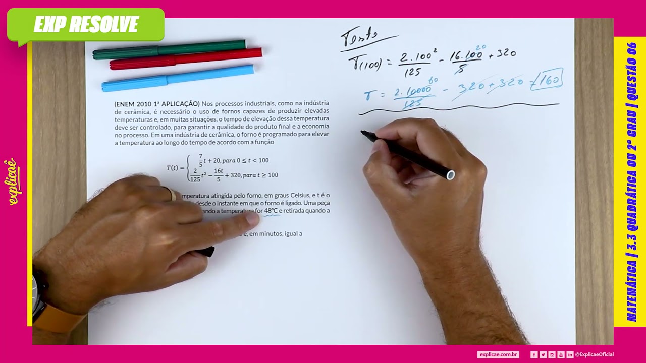 NOS PROCESSOS INDUSTRIAIS, COMO NA INDÚSTRIA DE CERÂMICA, É NECESSÁRIO(...) | QUADRÁTICA OU 2º GRAU