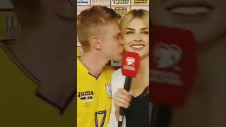 kissing monent in soccer - kiss the host of the show & its show time #shorts #gameon