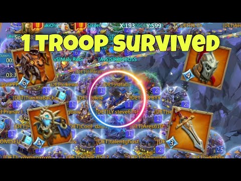 Lords Mobile - How I survived? Online big targets. 85m troops trap