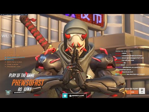 POTG! This is what Genji One Trick looks like in Overwatch 2 - NECROS GENJI GAMEPLAY OW 2