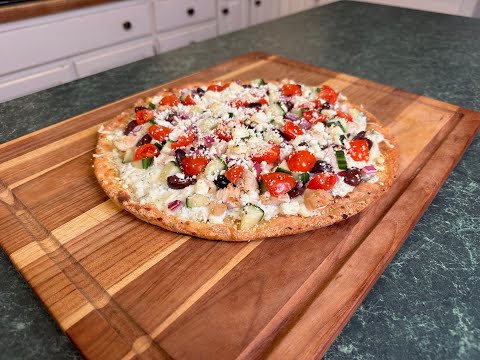 (Keto) Mediterranean Pizza (Low-Carb) #pizza #keto #healthy