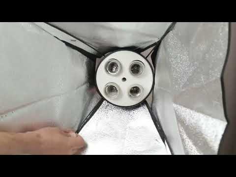 Сборка софтбокса Prolighting на 4 лампы