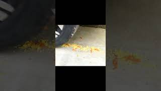 Crushing things with Car wheel #satisfying #pov #funny #storytime #experiment #creative #science