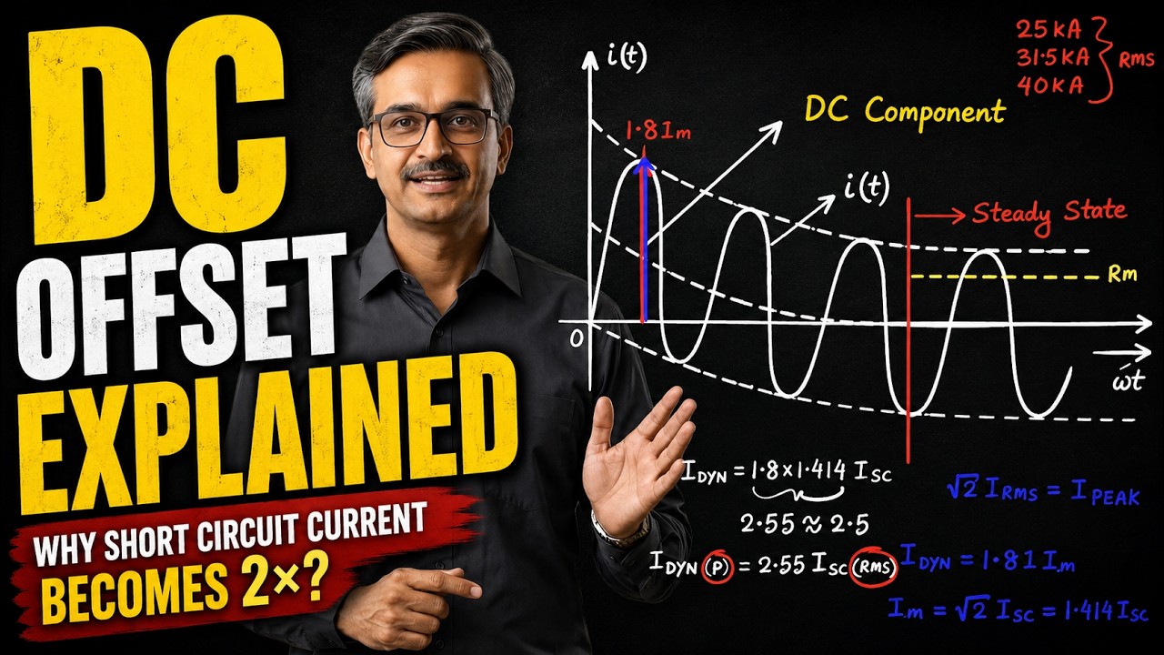 DC Offset Explained from Basics | Why Making Current = 2.55 × Breaking Current?