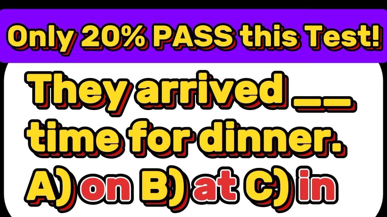 English Grammar Test: Advanced Grammar Test Inspired by E for English – Can You Pass?