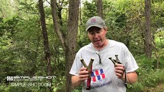 Advantages of modern slingshots over tree fork slingshots