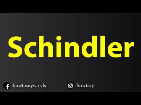 How To Pronounce Schindler