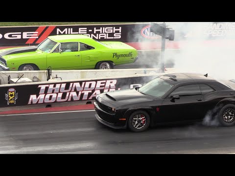 Dodge Demon vs classic muscle cars - drag racing