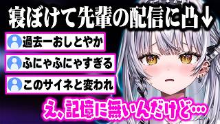 寝ぼけて無許可で先輩に凸した時の自分の声を再生し、恥ずかしさのあまり赤面するサイネw【ぶいすぽ 切り抜き/銀城サイネ/夢野あかり/如月れん/龍巻ちせ】