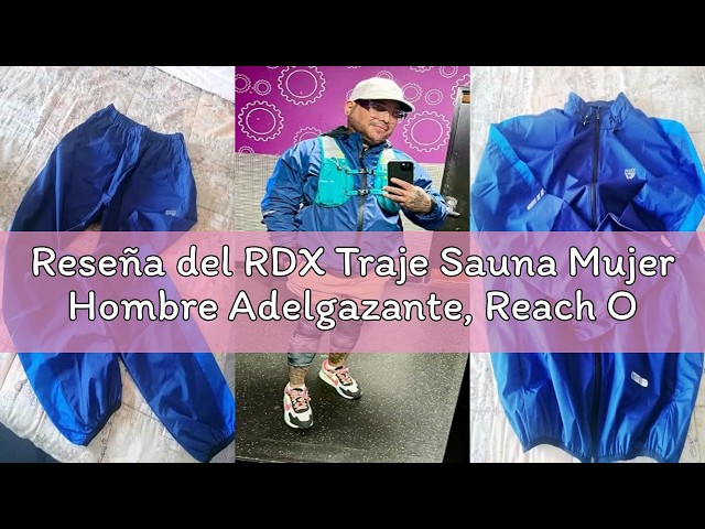 Vídeo relacionado con RDX Traje Sauna Mujer Hombre Adelgazante, REACH OEKO TEX 100 CERTIFICADO, Sudor Chándal con Capucha, Trajes de Sudoración Deportiva Fitness Boxeo Yoga Running Gimnasio, Conjunto de Pantalón Superior