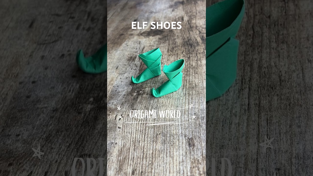 ORIGAMI ELF SHOES CHRISTMAS PAPER CRAFT STEP BY STEP | ELF BOOTS ORIGAMI TUTORIAL | CHRISTMAS THEME