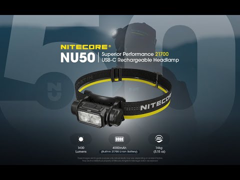 Nitecore NU50 1400 lumen Genopladelig pandelygte