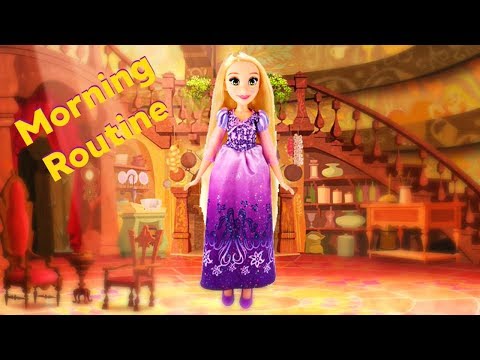 Doll Story: Rapunzel's Morning Routine with best friend, Pascal!