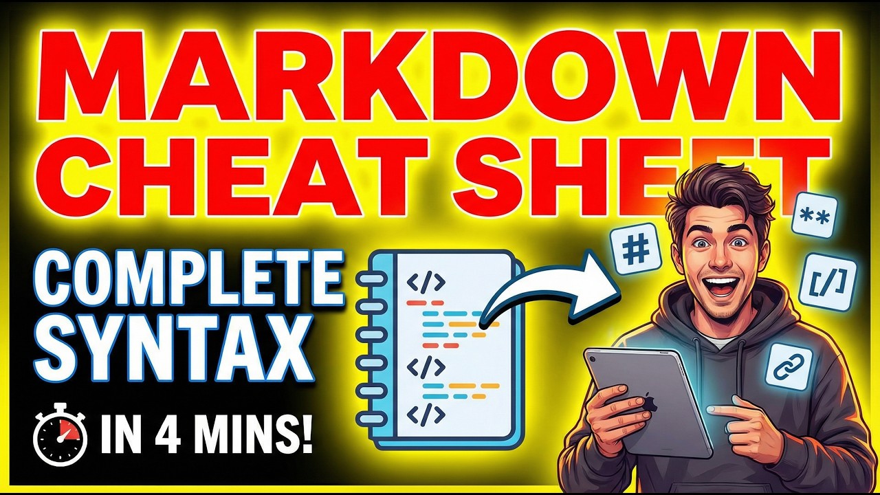 Markdown Cheat Sheet — Complete Syntax in 4 Minutes