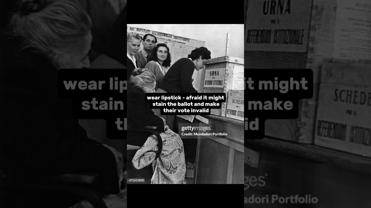 Did You Know Italian Women Once Removed Their Lipstick Just To Vote. #history #italy #vote #women