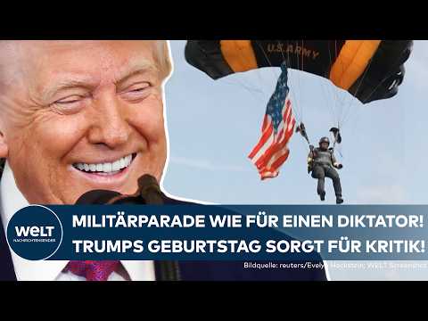 WASHINGTON D.C.: Geburtstag von Donald Trump - der Präsident erfüllt sich einen wahnwitzigen Traum