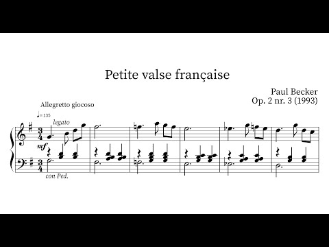 Paul Becker: Petite Valse Française, Op.2/3 [1993]