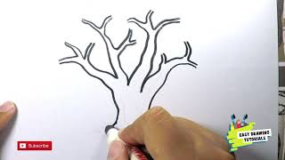 How to Draw Easy dead tree