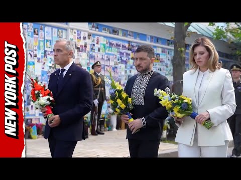 Zelensky, Canada PM Carney Honor Fallen Soldiers at Ukraine 'Wall of Memory'