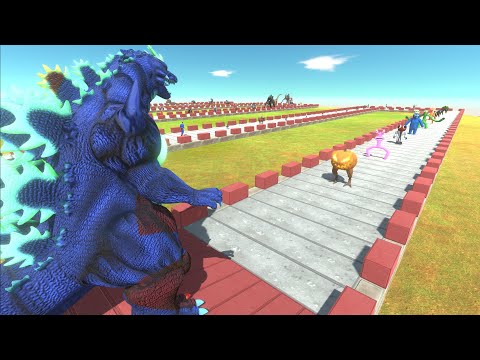 SUPER GODZILLA SUPERMAN DEATH RUN - Animal Revolt Battle Simulator