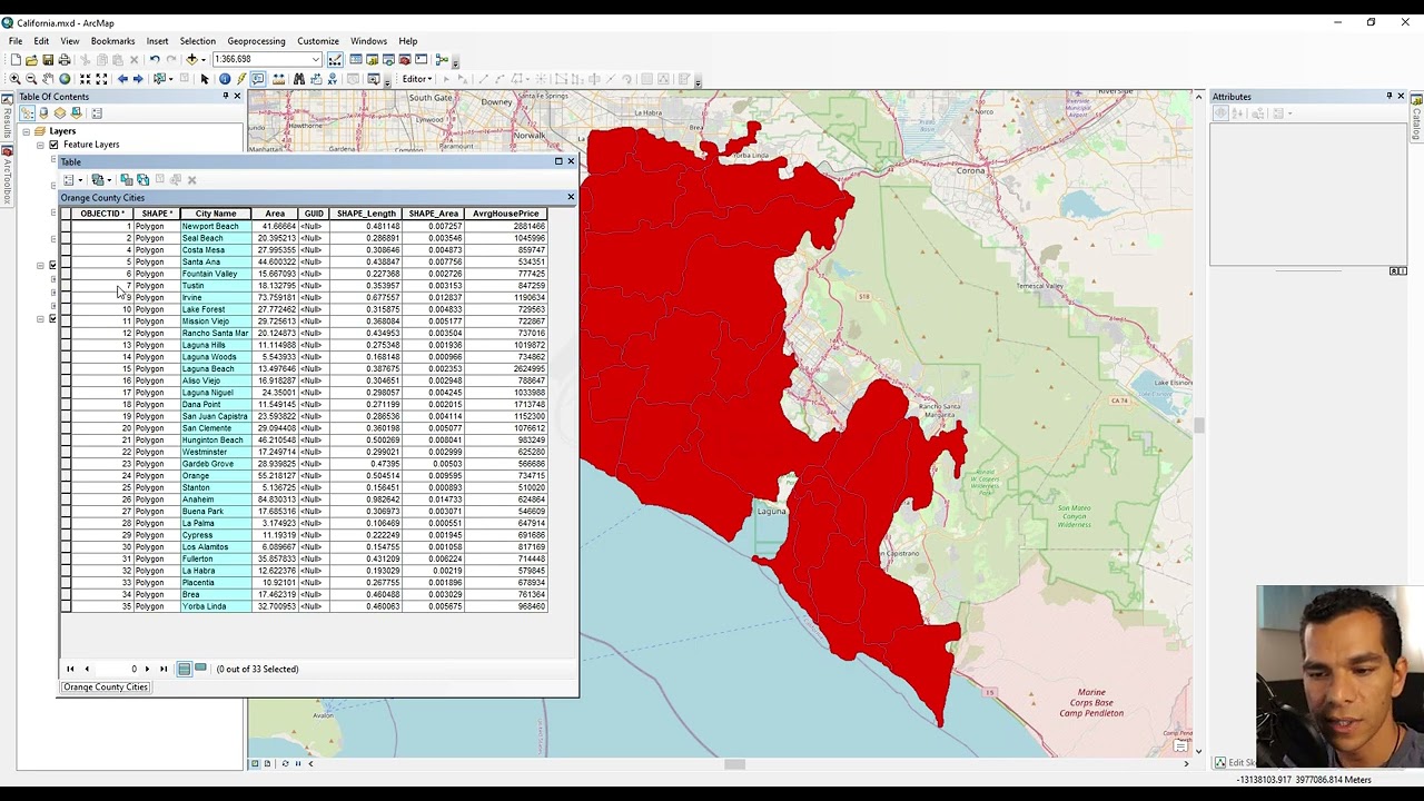 ArcMap, Attribute Table, ArcGIS Desktop