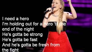 Jessie Pitts-Holding Out For A Hero-The Voice 7[Lyrics]