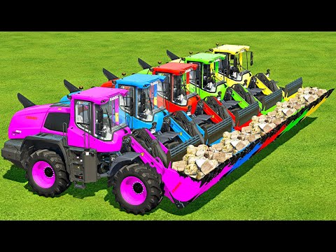 LOAD STONES AND TRANSPORT WITH CLAAS WHEEL LOADERS - Farming Simulator 22