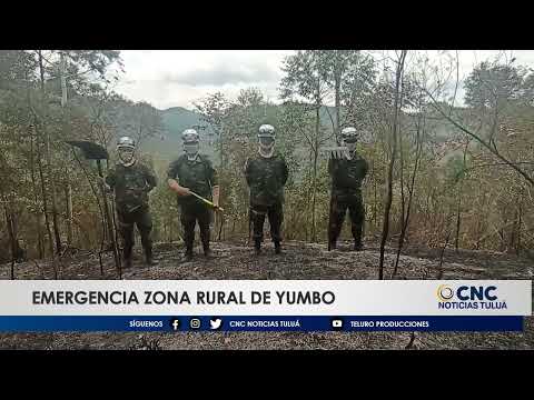 Ejército Nacional lidera esfuerzos para combatir incendio en Yumbo, Valle del Cauca.