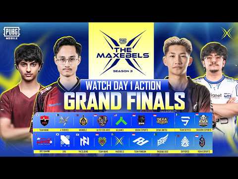 NOBAR PUBGM THE MAXEBELS INVITATIONAL S3 | GRAND FINALS | DAY 1 | Ft. #4T #AE #DRS #BOOM #VOIN #DRX
