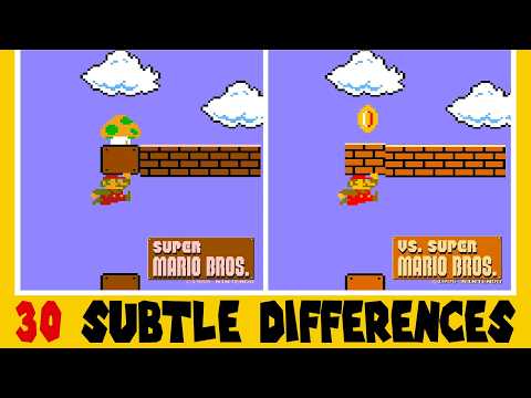 30 Subtle Differences between VS. Super Mario Bros. and the original SMB