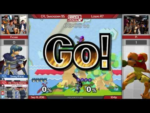 CFL Smackdown 95 Melee - Father (Marth) vs Pi (Samus) - Losers R7