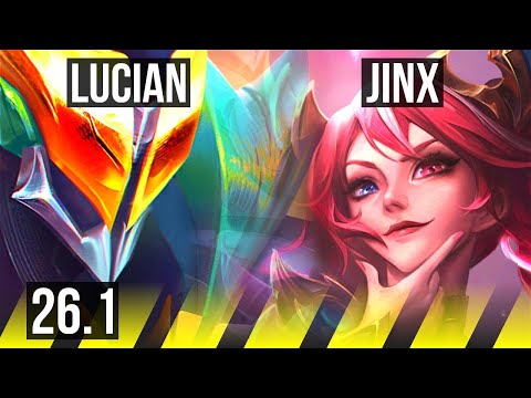 LUCIAN & Yuumi vs JINX & Blitzcrank (ADC) | 62K damage | KR Master | 26.1
