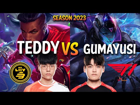 LSB Teddy vs T1 Gumayusi - Teddy LUCIAN vs Gumayusi VAYNE ADC - KR Ranked
