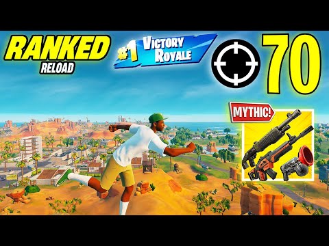 70 Elimination Solo Vs Squad "Ranked RELOAD” Gameplay Wins (NEW! Fortnite Chapter 6 PS4 Controller)