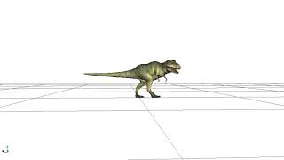 T-Rex Walks Around
