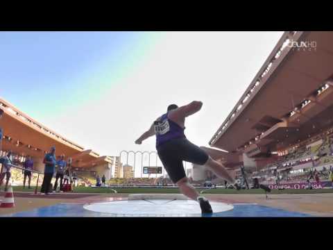 245 Men's Shot Put JOE KOVACS 22 56m new DL record   Monaco 2015