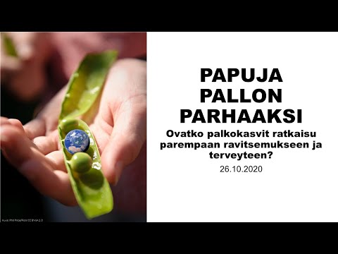 , title : 'Papuja pallon parhaaksi 26.10.2020:Ovatko palkokasvit ratkaisu parempaan ravitsemukseen &terveyteen?'