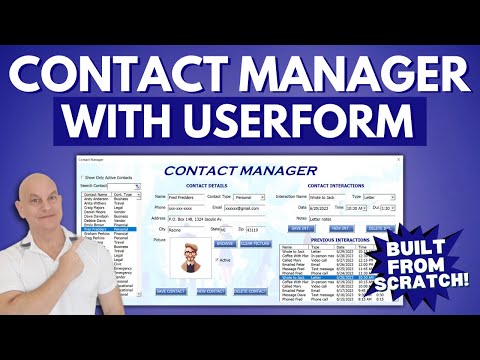 How To Create A Userform Based Contact Manager In Excel From Start To Finish