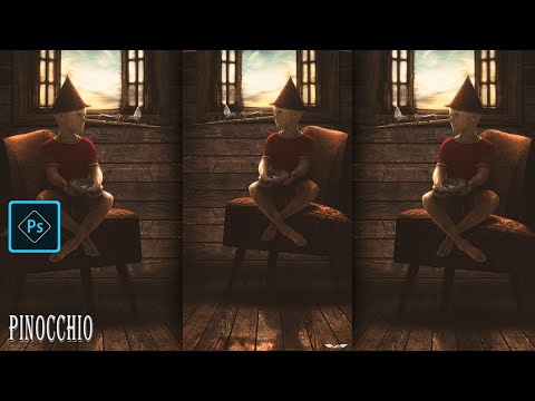 PINOCCHIO - Photo Manipulation - Photoshop Tutorial with ( Daz3d & Keyshot )