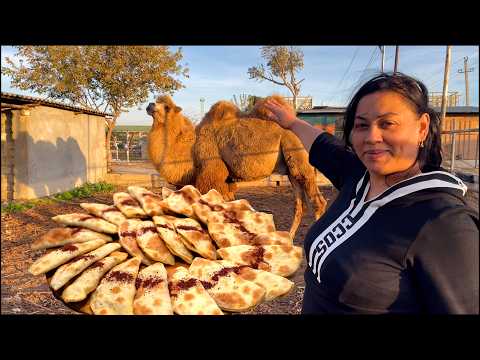 Cooking Camel Meat! Kutab and Kebab - Gunel's Birthday - Ramadan 2024