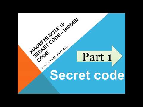Xiaomi Mi Note 10 SECRET CODE | Hidden Code | Redmi Note 10