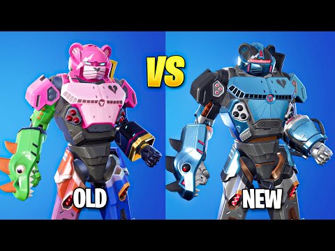 NEW Mecha vs. OLD Mecha Skin in Fortnite (Mecha Team Leader vs Mecha Strike Commander)