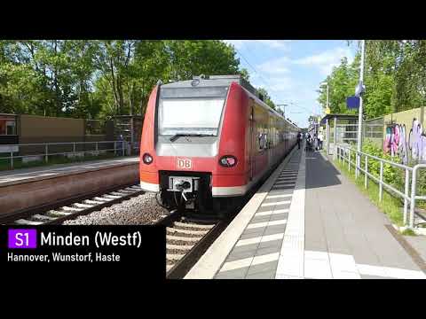 Züge in Empelde mit 424, 425, 152, 187 und umgeleitetem IC2082