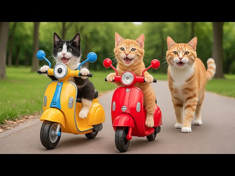Mama Cat Surprises Kitten with Dream Toy Motorcycle 🐾🐱🏍️ After He Achieves Excellent School Results