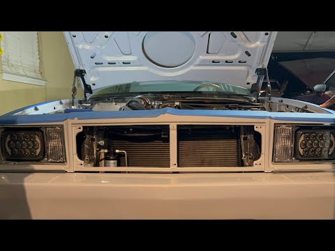 Vintage air condenser installed in the Malibu!!!!!!